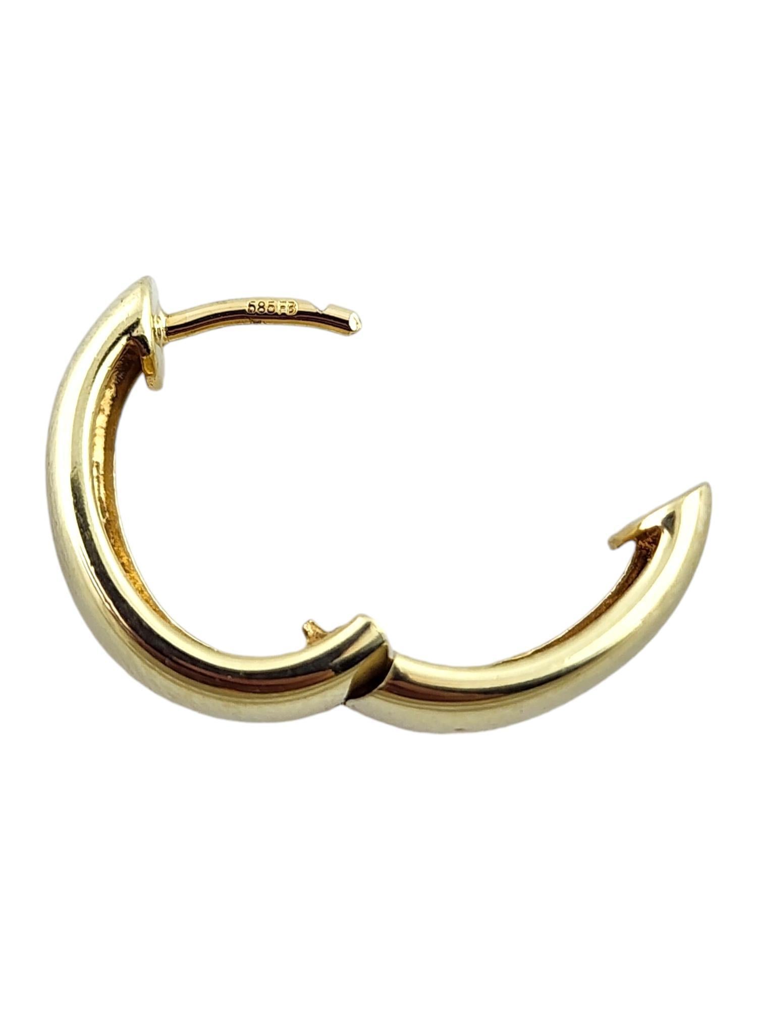 Women's 14K Yellow Gold Hinged Cuff Hoop Earrings #18771 For Sale