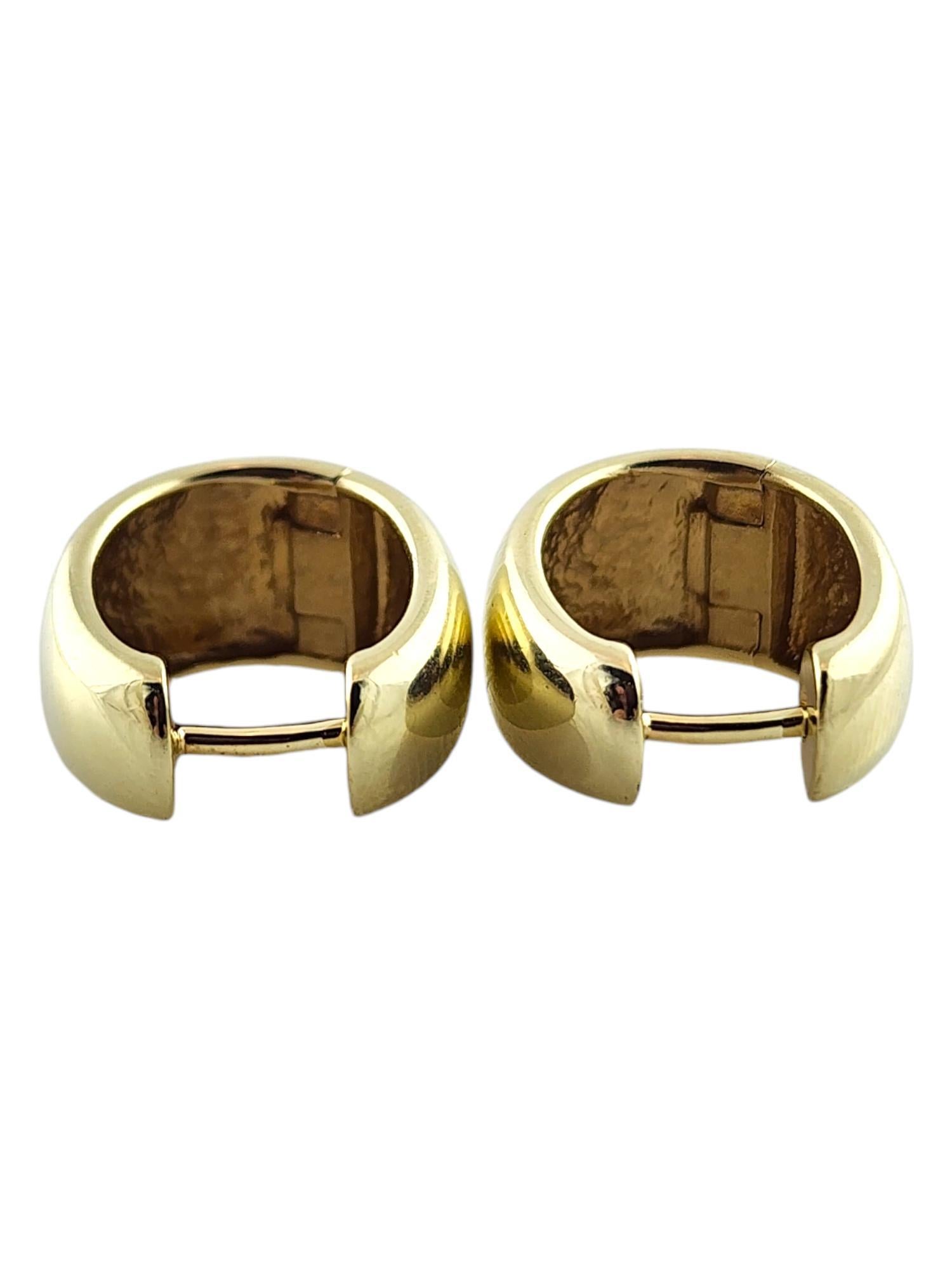 14K Yellow Gold Hinged Cuff Hoop Earrings #18771 For Sale 1