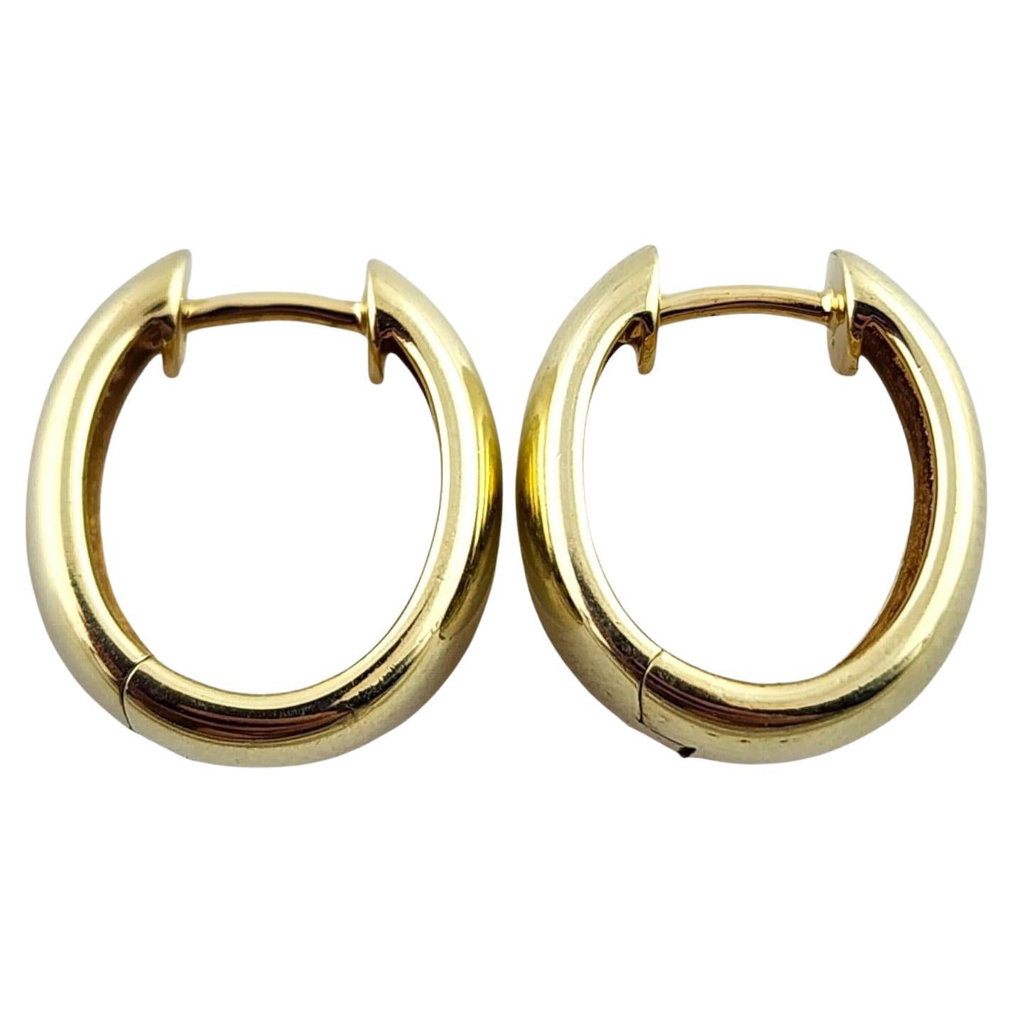 14K Yellow Gold Hinged Cuff Hoop Earrings #18771