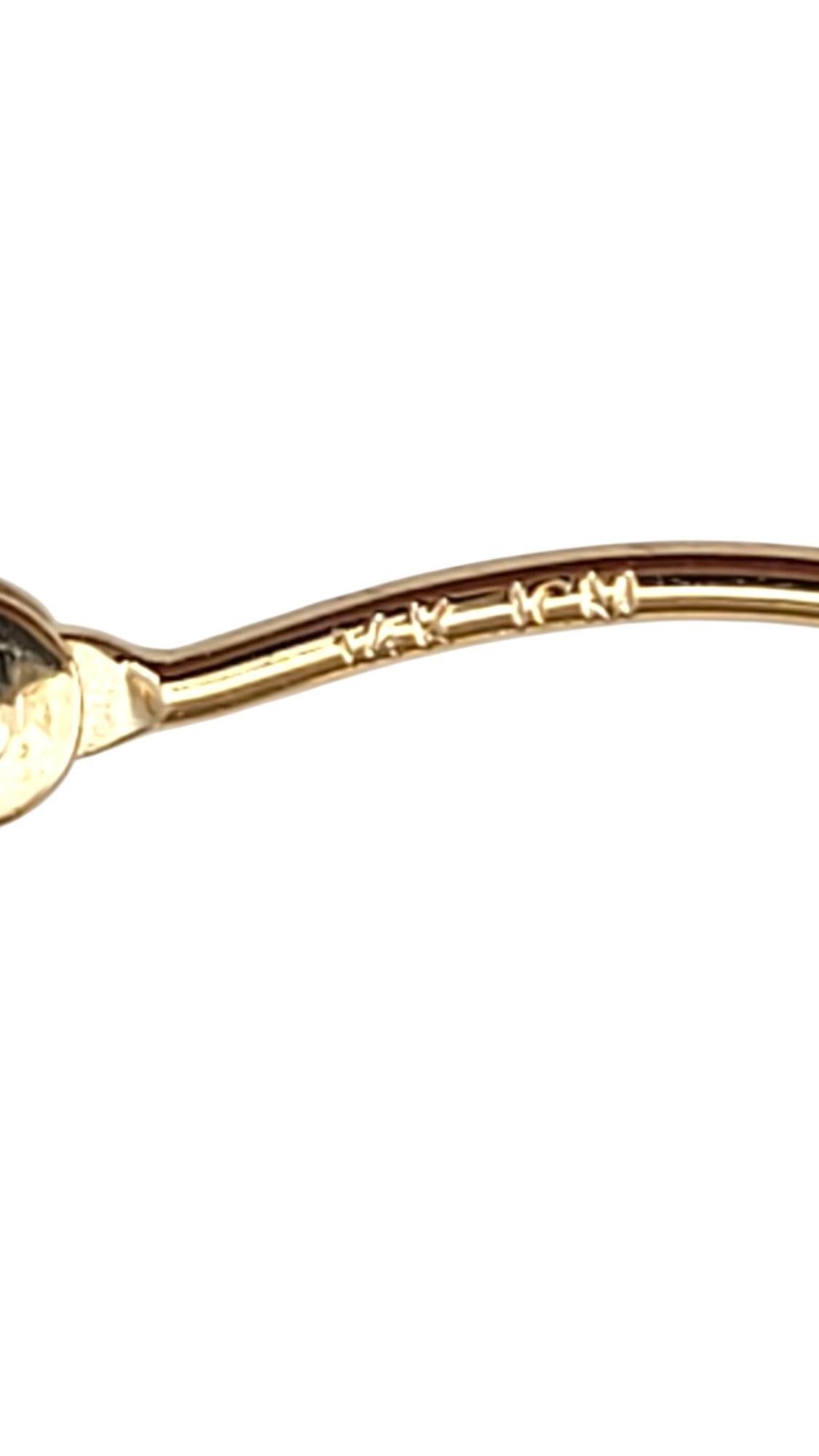 De las mujeres Pendientes de aro con bisagra de oro amarillo de 14 quilates #21702 en venta