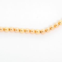 14 Karat Yellow Gold Hollow Bead Necklace