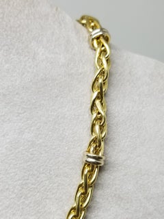 14k yellow gold "Hollow" heavy look necklace with black onyx "Toggle" clasp