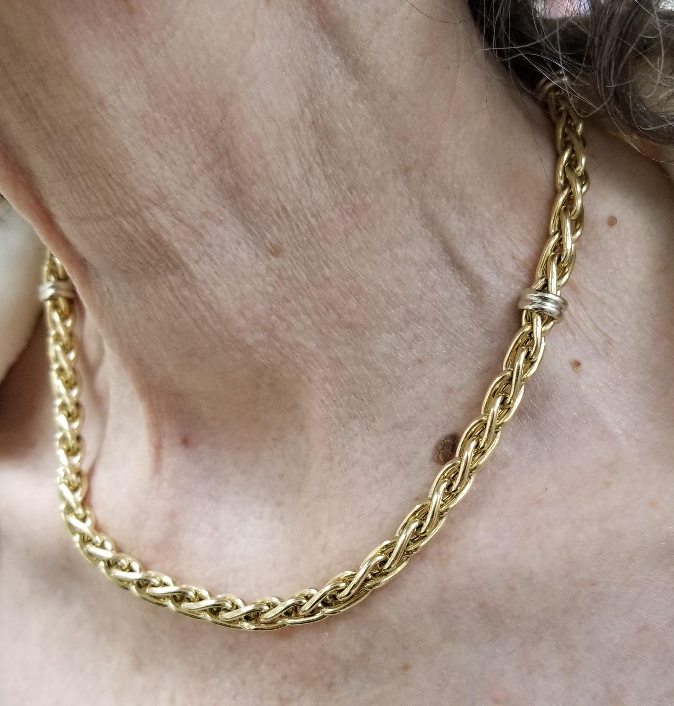 14k gold toggle chain necklace
