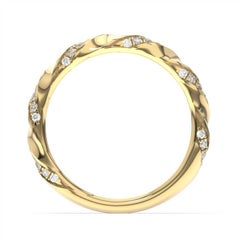 14 Karat Yellow Gold Holly Twist Pave Diamond Ring '1/4 Carat'