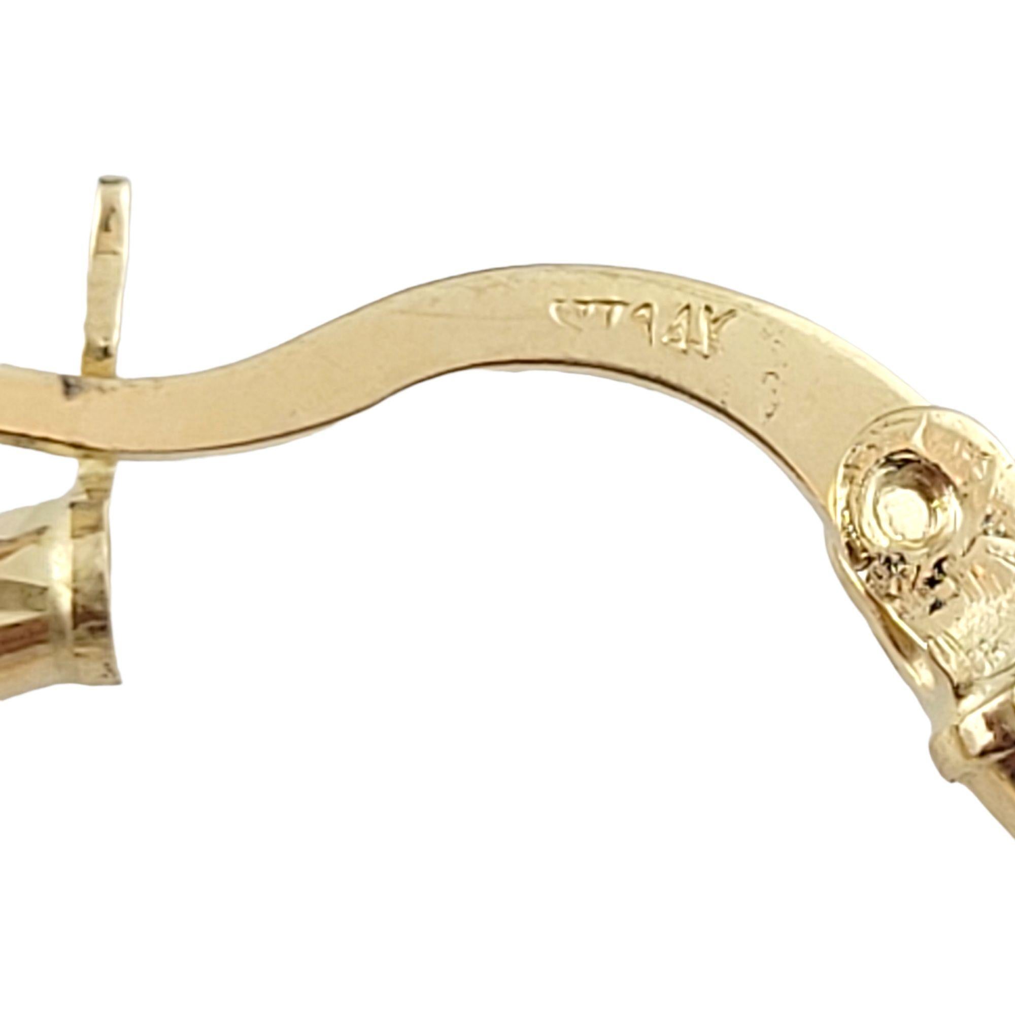 Women's 14K Yellow Gold Hoop Earrings #13441 For Sale