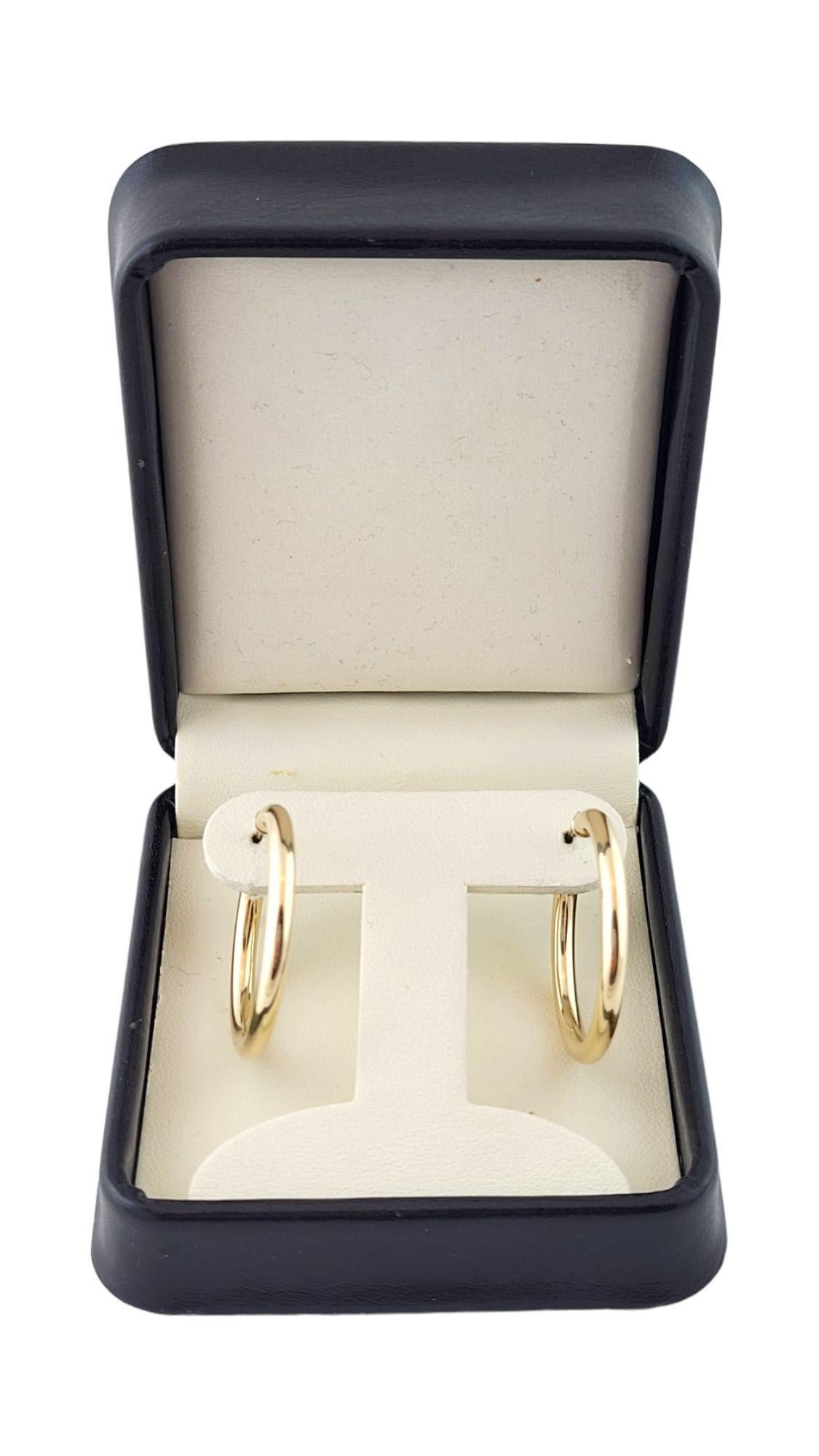  14K Yellow Gold Hoop Earrings #14557 For Sale 1