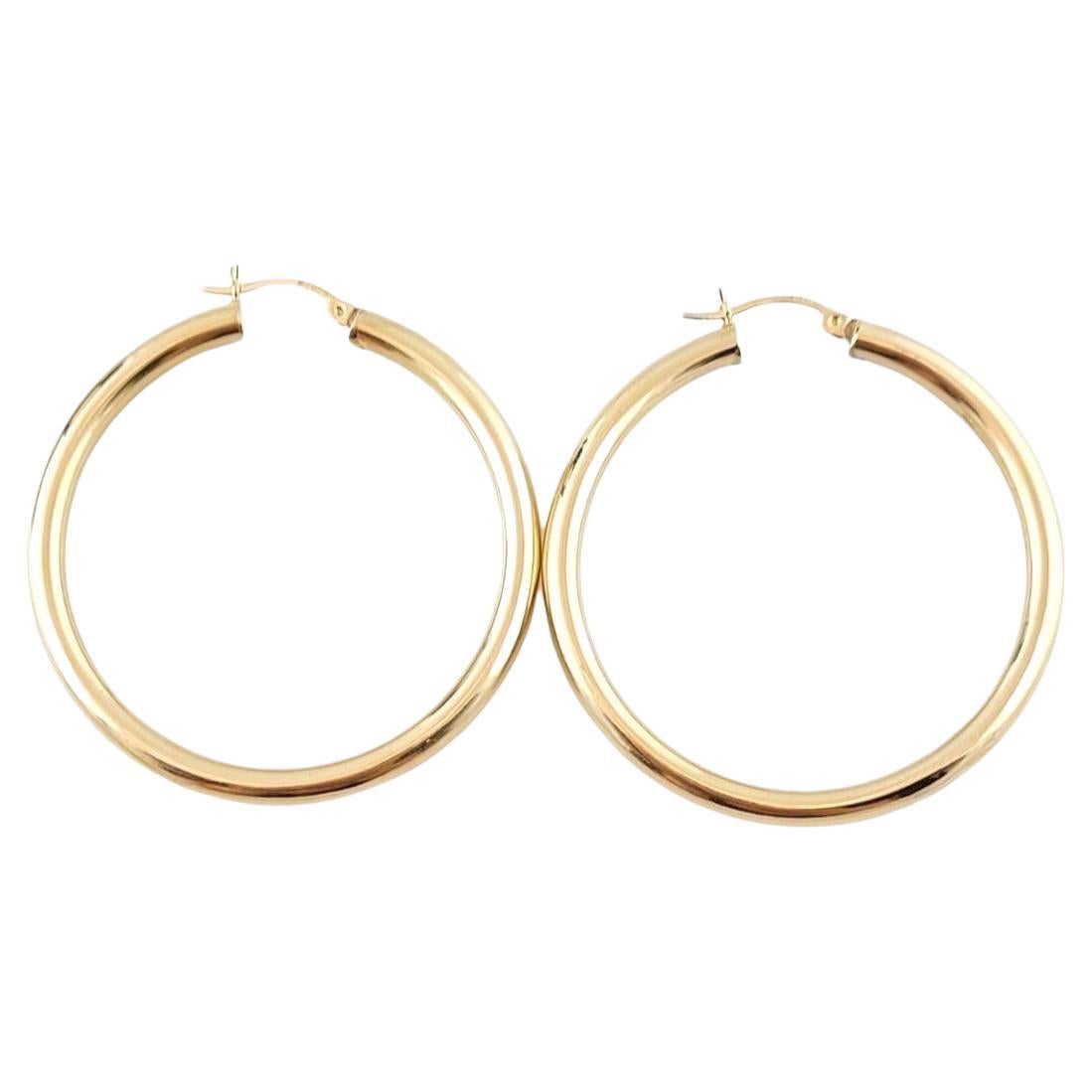 14K Yellow Gold Hoop Earrings #14967