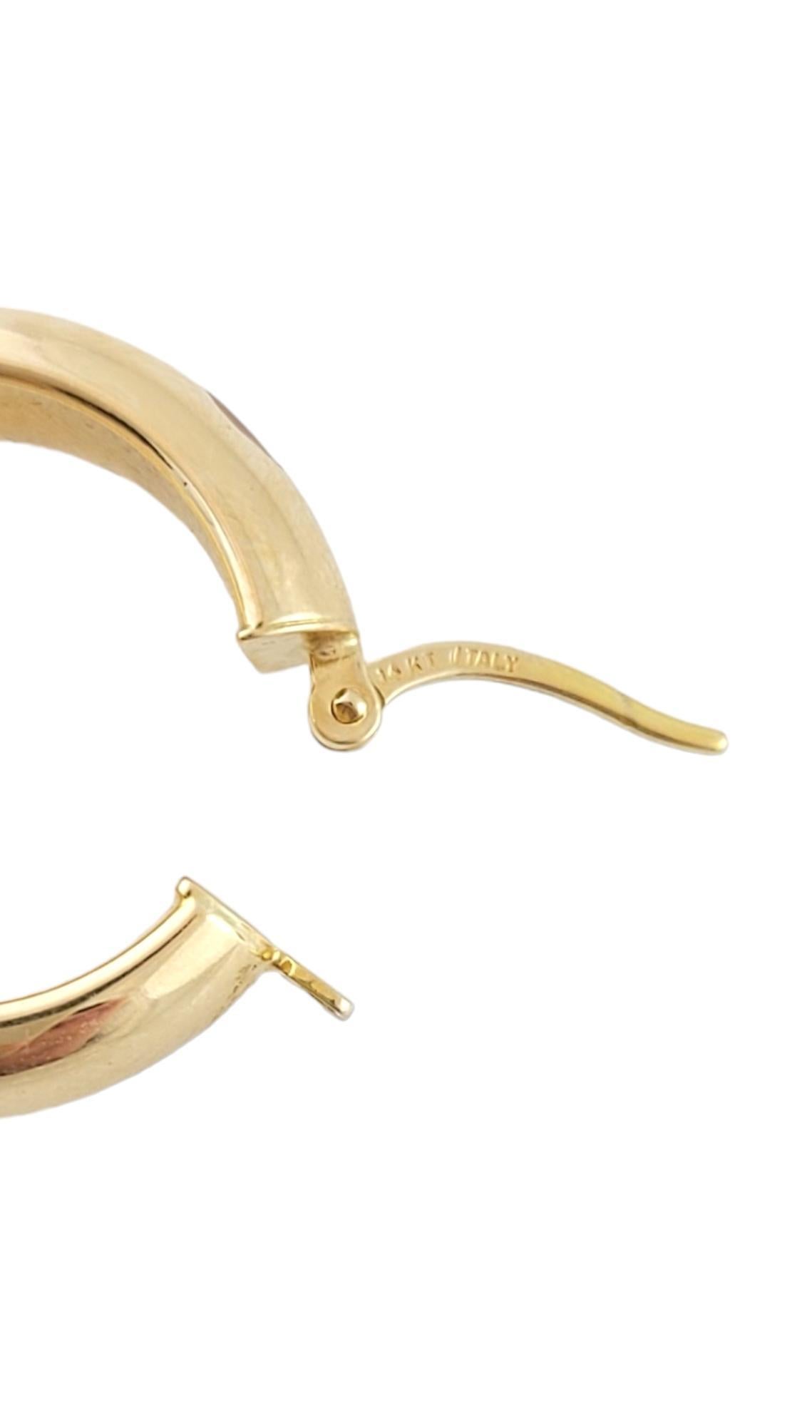 Women's 14K Yellow Gold Hoop Earrings #15869 For Sale