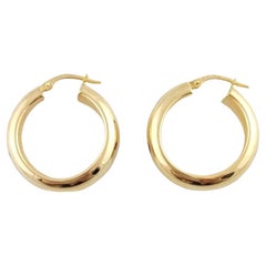14K Yellow Gold Hoop Earrings #15869