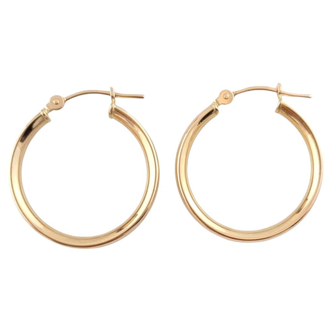 14K Yellow Gold Hoop Earrings #15901