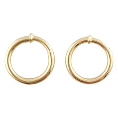 14K Yellow Gold Hoop Earrings #16065