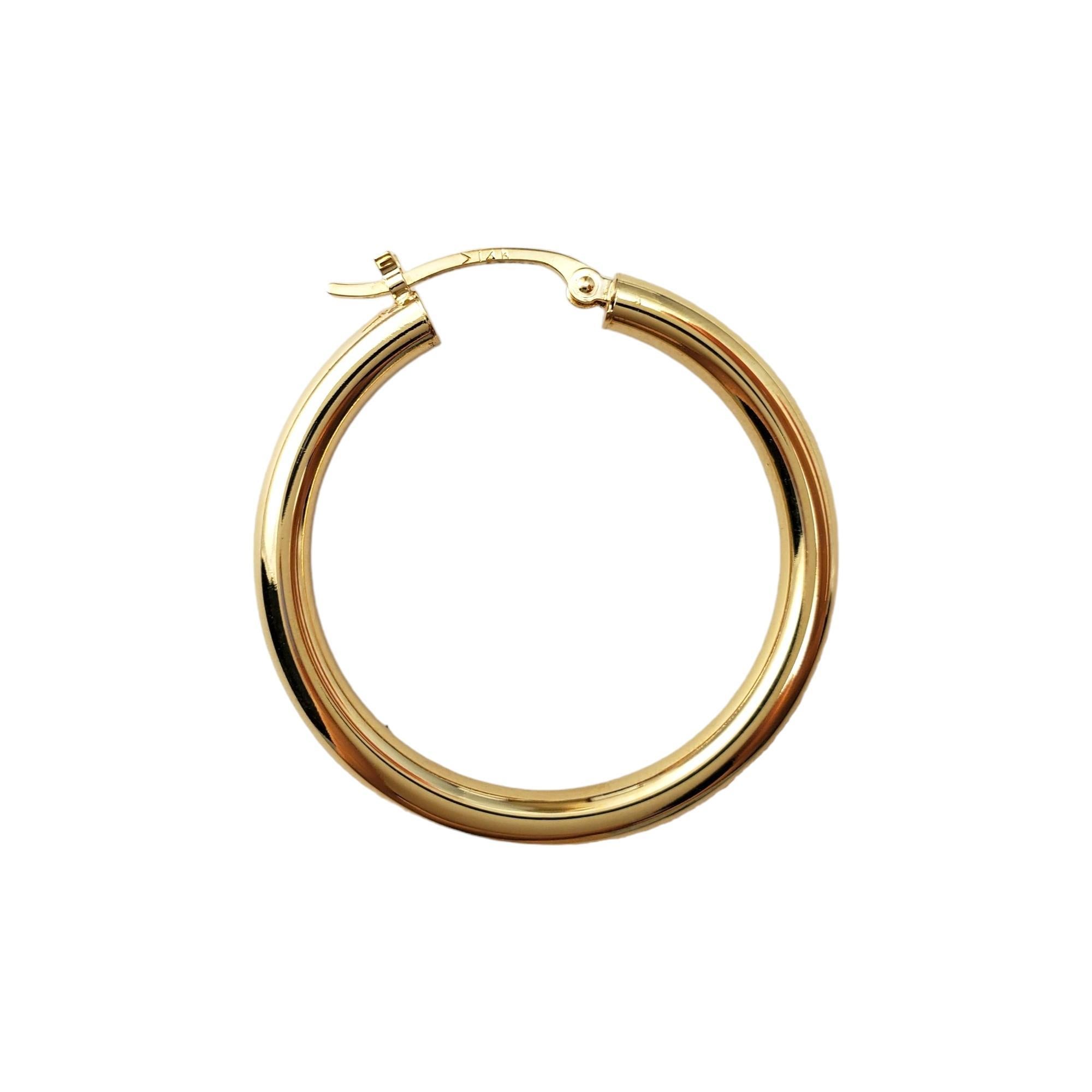14K Yellow Gold Hoop Earrings #16663 For Sale 3