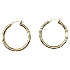 14K Yellow Gold Hoop Earrings #16663