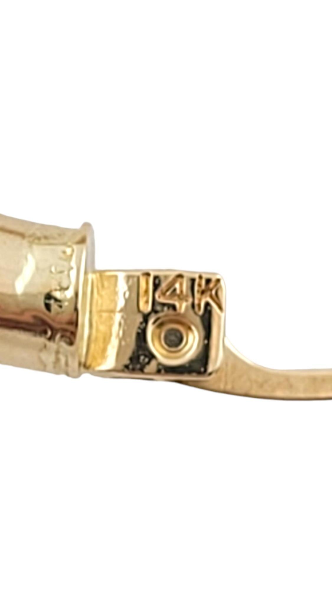 Women's 14K Yellow Gold Hoop Earrings #17379 For Sale