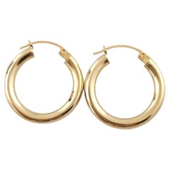 14K Yellow Gold Hoop Earrings #17379