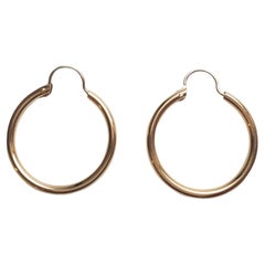 14K Yellow Gold Hoop Earrings #17622