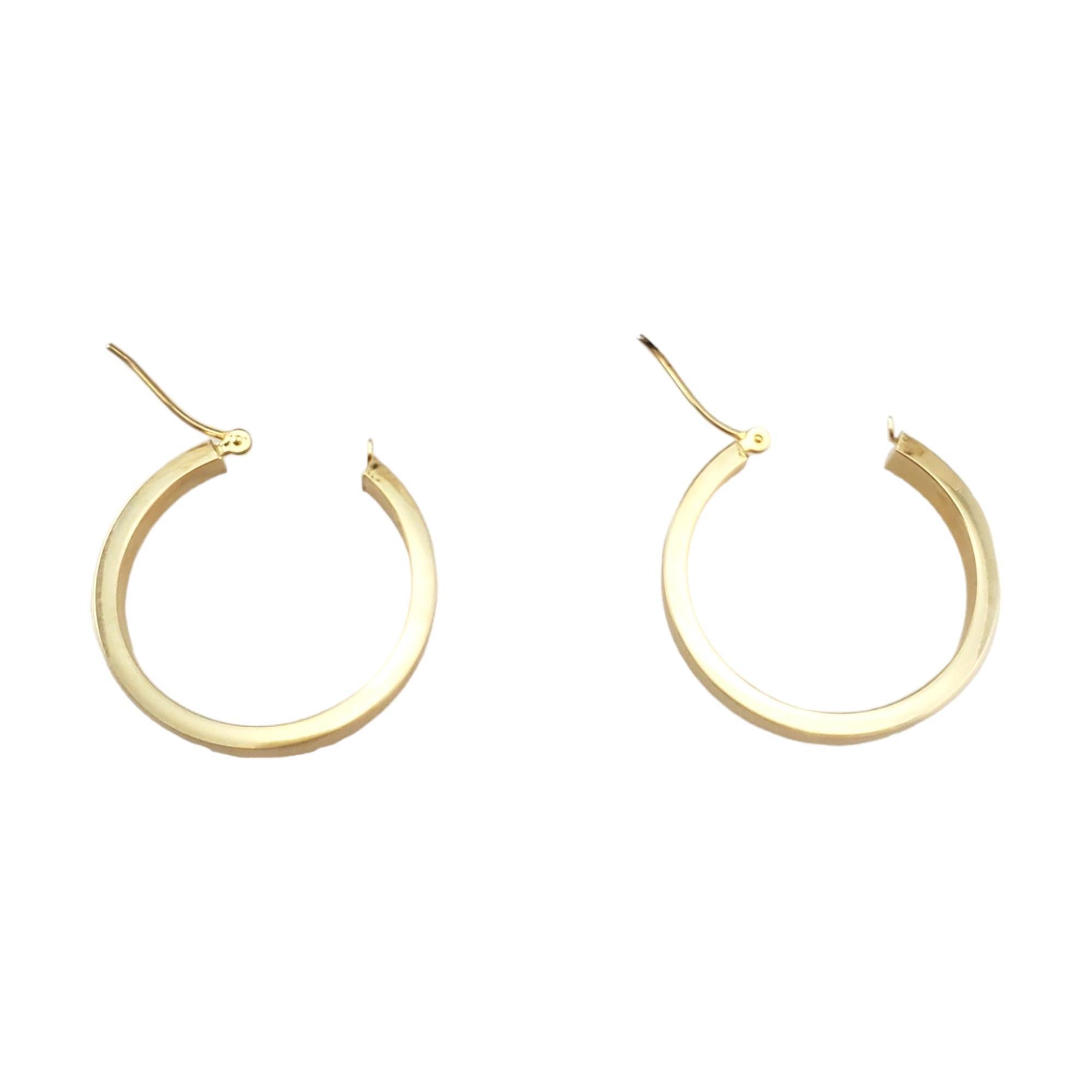14K Yellow Gold Hoop Earrings #17943 For Sale 1