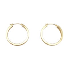 14K Yellow Gold Hoop Earrings #17943