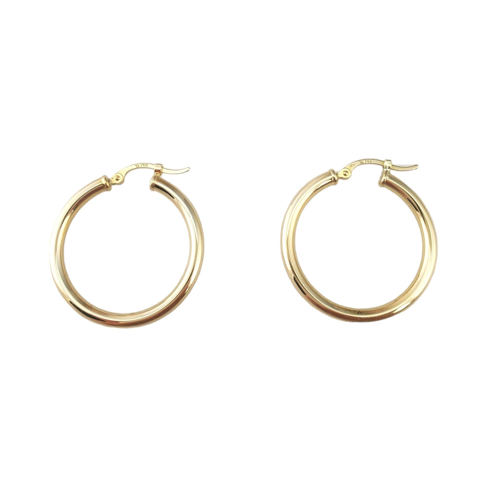14K Yellow Gold Hoop Earrings #17948