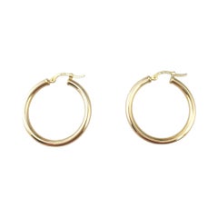 14K Yellow Gold Hoop Earrings #17948