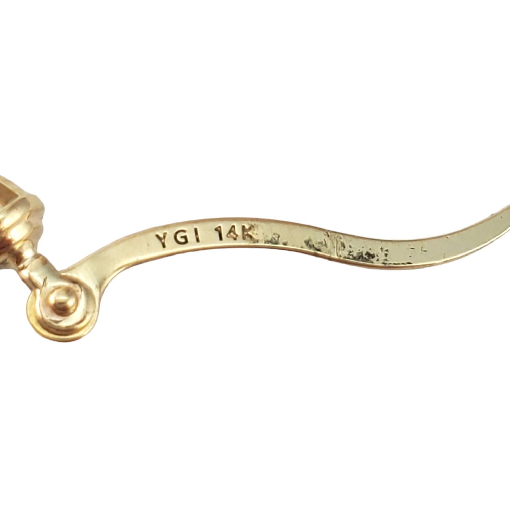 Women's 14K Yellow Gold Hoop Earrings #17949 For Sale