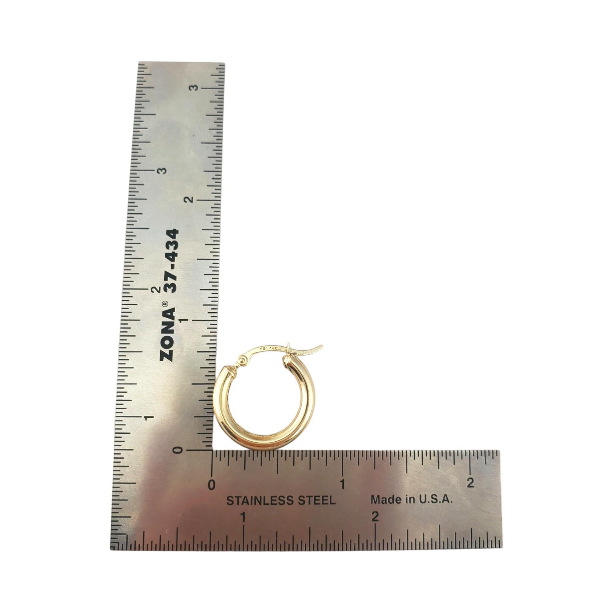 14K Yellow Gold Hoop Earrings #17949 For Sale 1