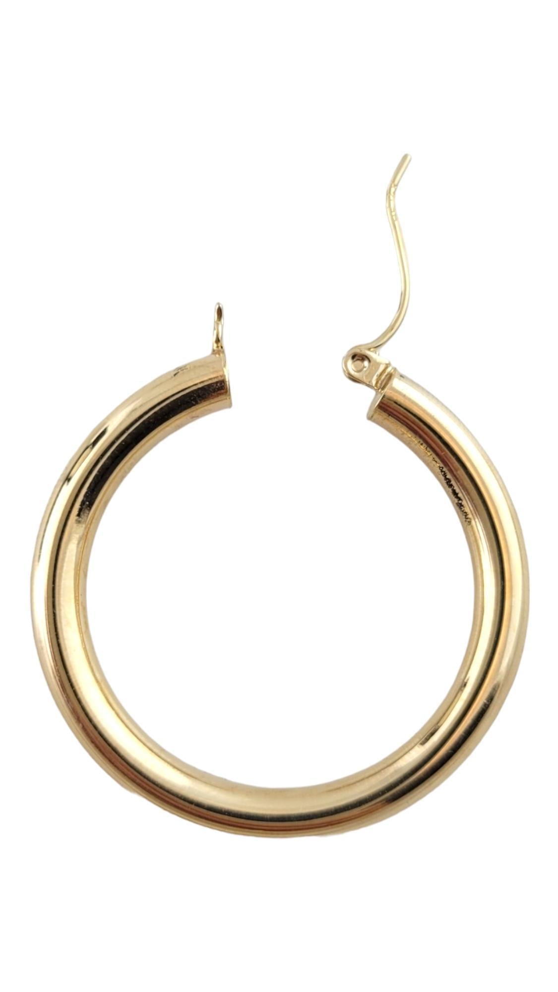 14K Yellow Gold Hoop Earrings #18173 For Sale 1