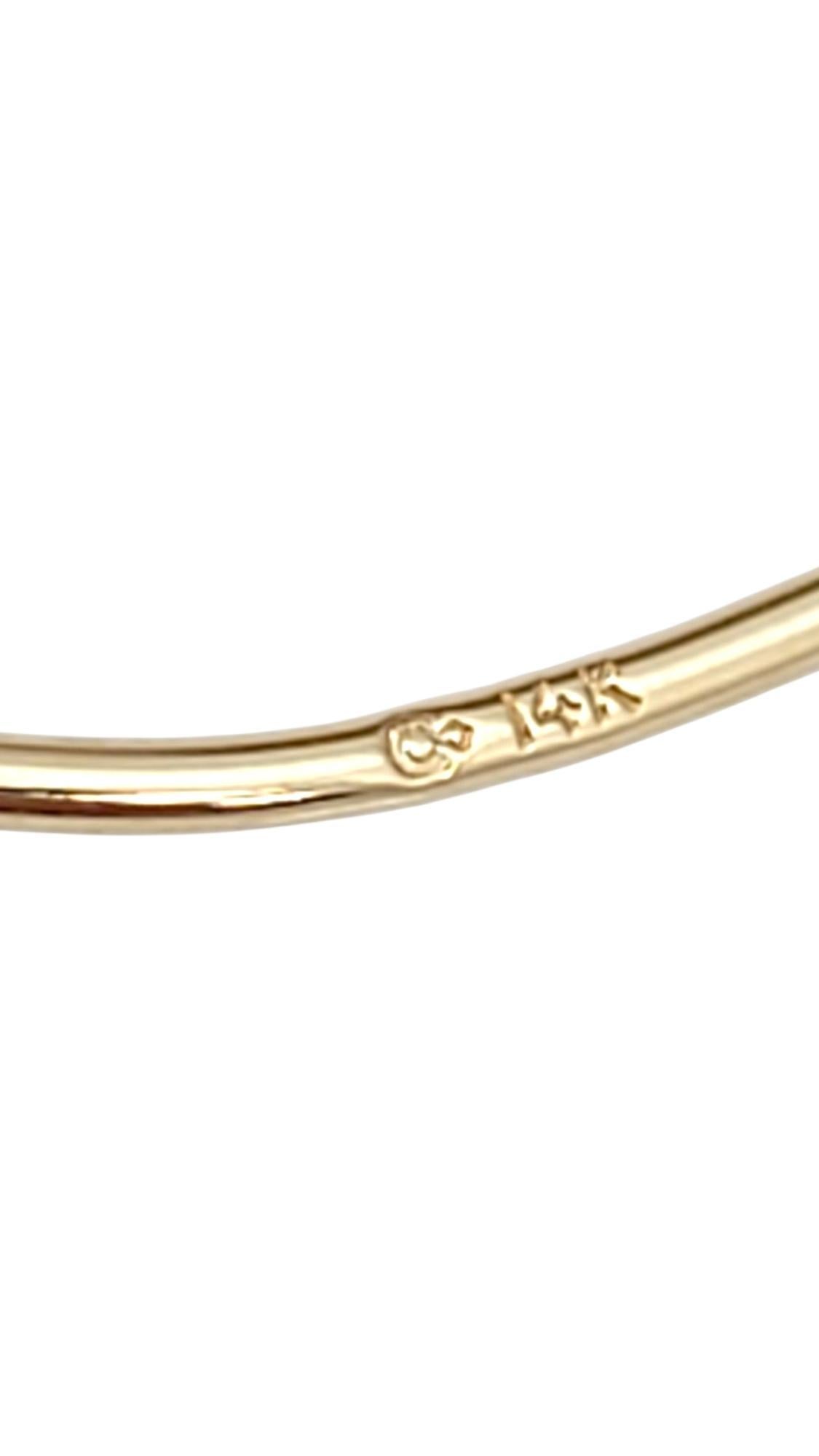 Women's 14K Yellow Gold Hoop Earrings #21743 For Sale