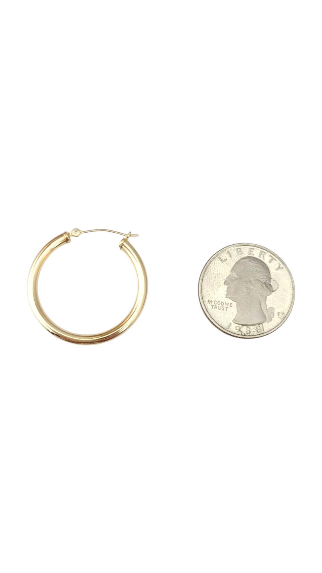 14K Yellow Gold Hoop Earrings #21743 For Sale 1