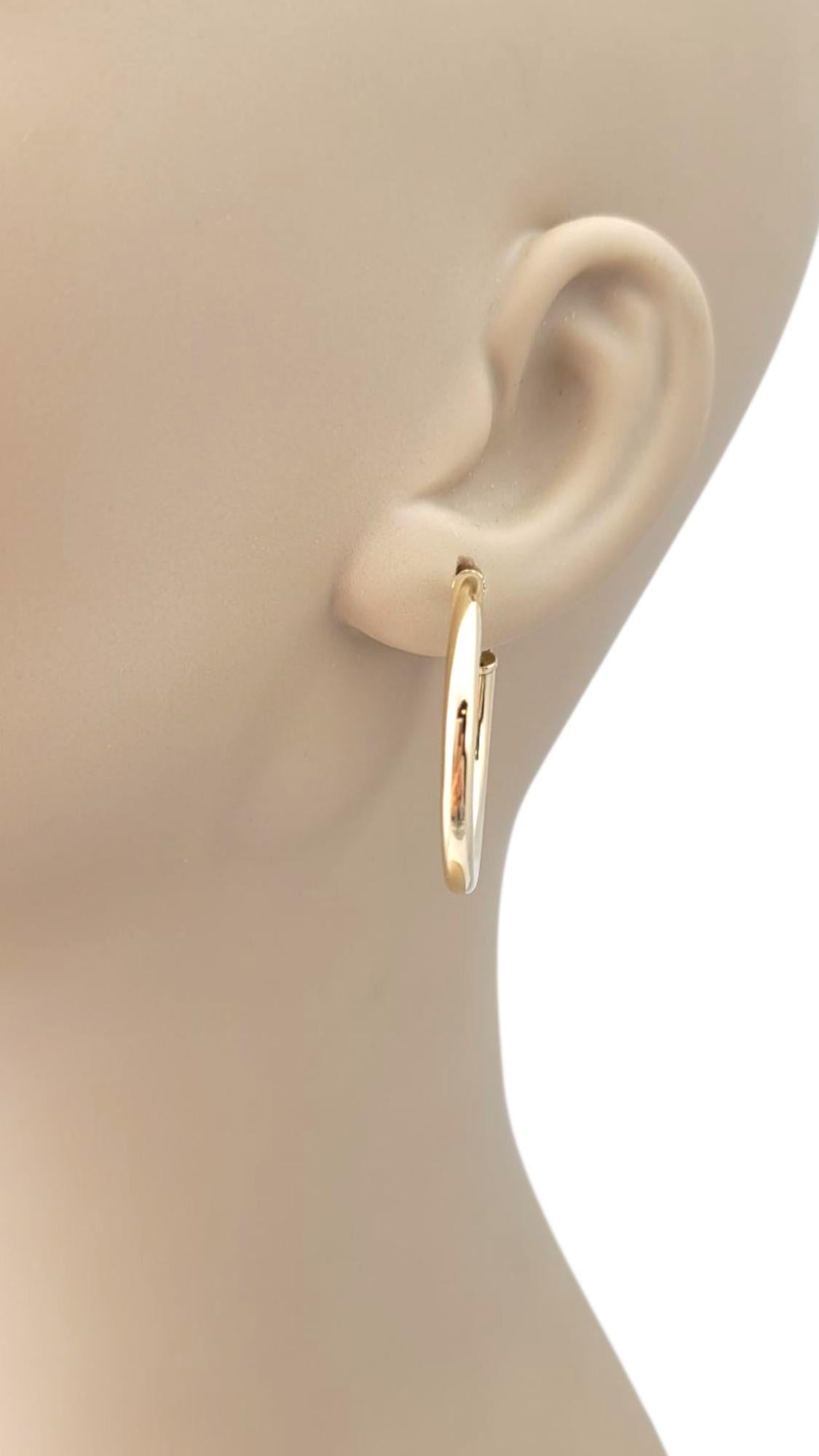 14K Yellow Gold Hoop Earrings #21743 For Sale 2