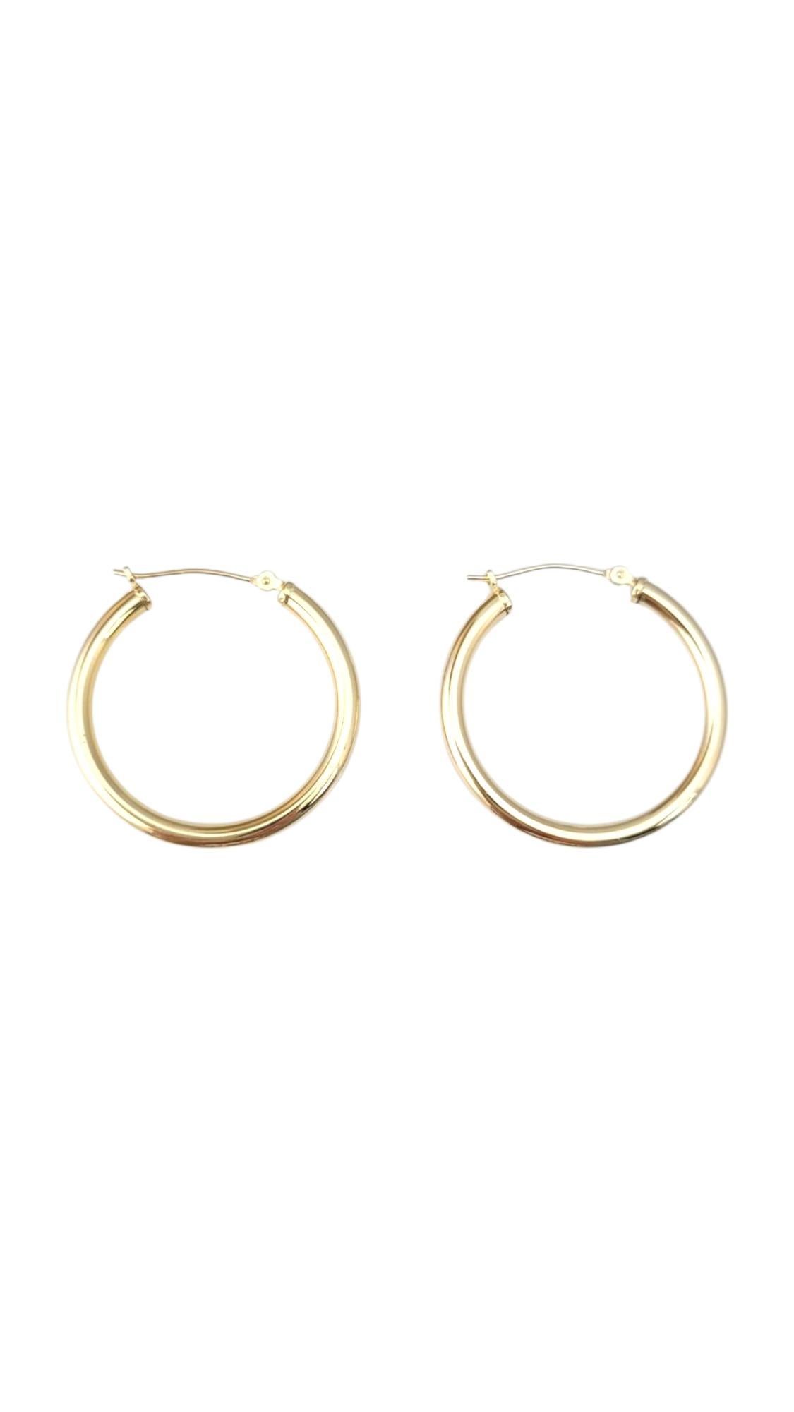 14K Yellow Gold Hoop Earrings #21743 For Sale