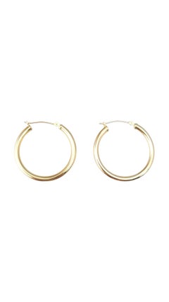 14K Yellow Gold Hoop Earrings #21743