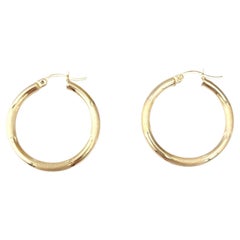 14K Yellow Gold Hoop Earrings #21749