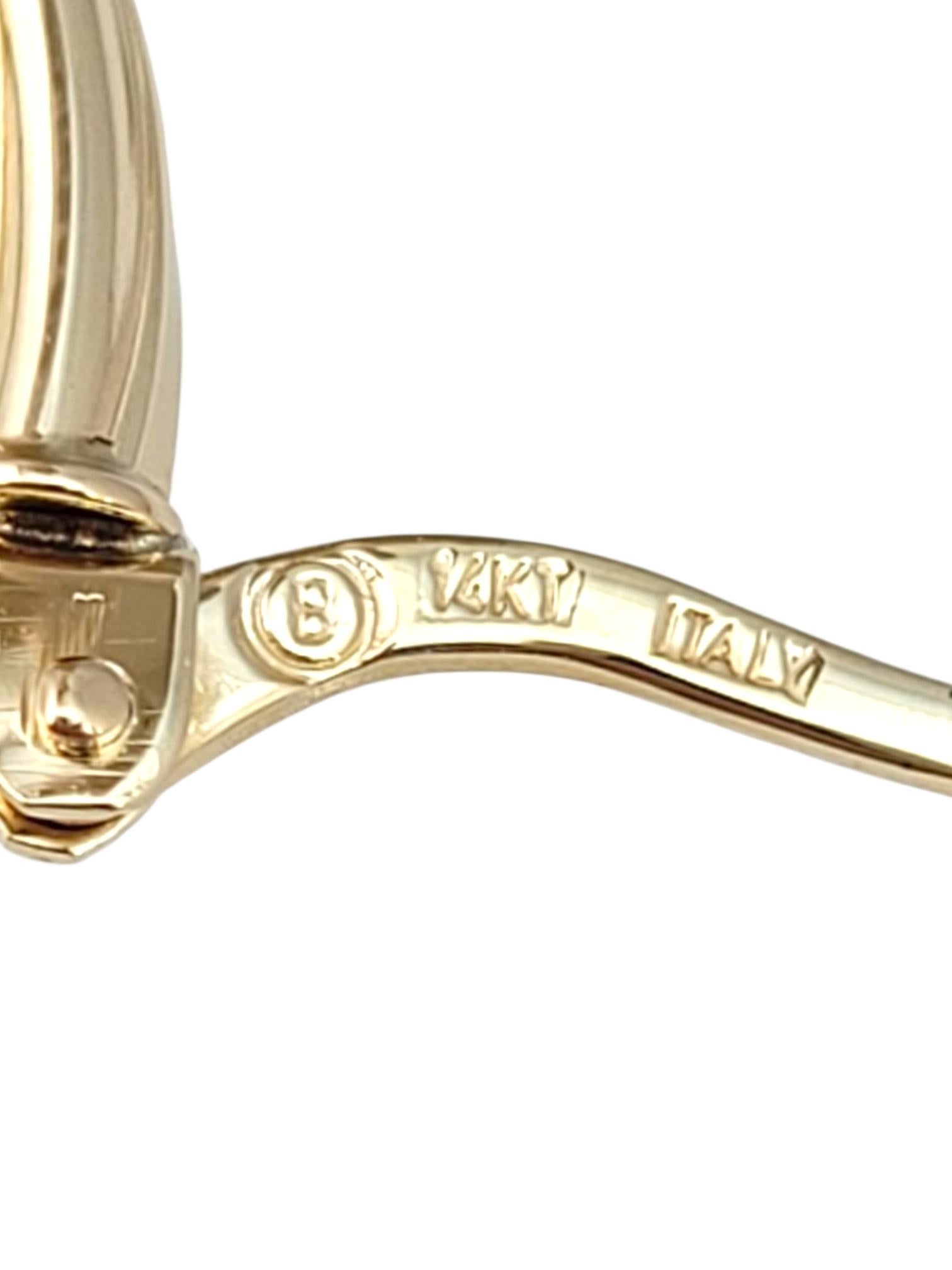 Women's 14K Yellow Gold Hoop Earrings #21757 For Sale