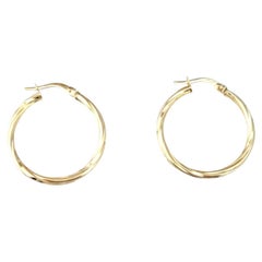 14K Yellow Gold Hoop Earrings #21757