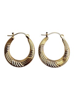 Pendientes de aro de oro amarillo de 14 quilates #22520