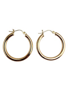 Pendientes de aro de oro amarillo de 14 quilates #22696