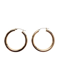 Pendientes de aro de oro amarillo de 14 quilates #22794