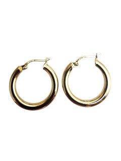 Pendientes de aro de oro amarillo de 14 quilates #22856