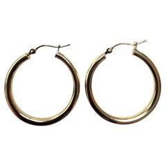 14K Yellow Gold Hoop Earrings #25522