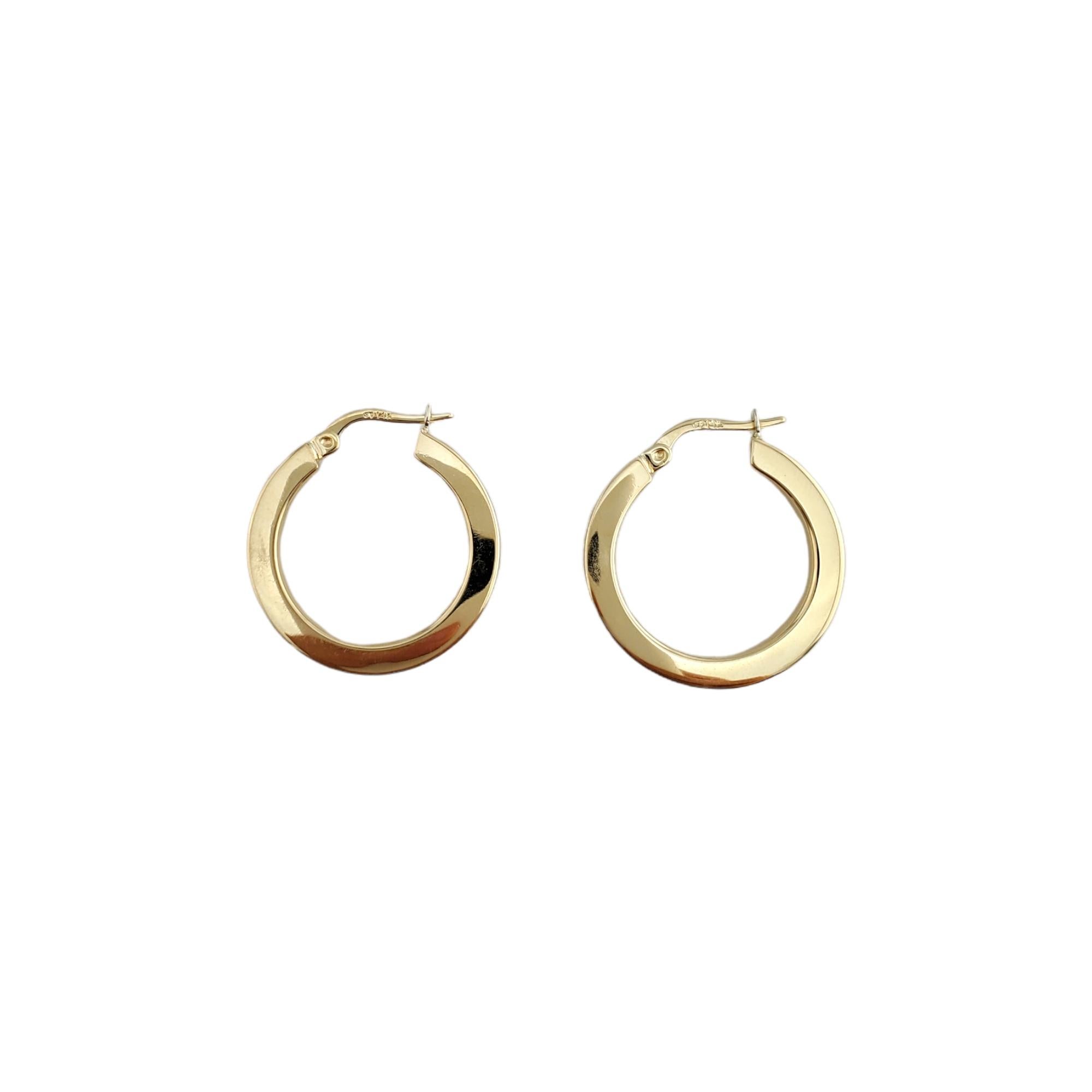 14K Yellow Gold Hoops

Gorgeous simple hoops in 14K yellow gold.

Size: 22.8 mm X 23.8 mm x 3mm

Weight: 3.1 g/ 1.9 dwt

Hallmark: 14K

Very good condition, professionally polished.

Will come packaged in a gift box and will be shipped U.S. Priority