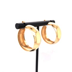 14 Karat Yellow Gold Hoop Earrings