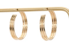 Orecchini a cerchio in oro giallo 14k