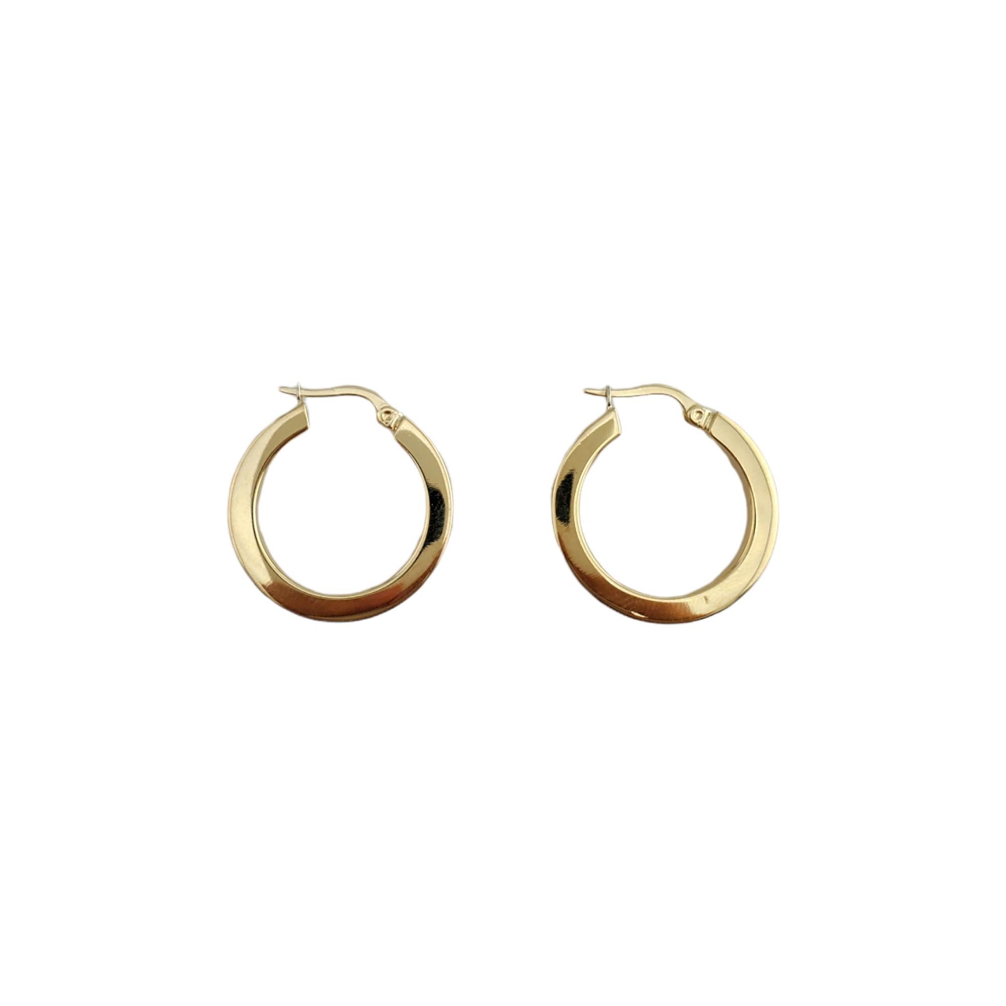 Women's or Men's 14K Yellow Gold Hoop Earrings For Sale