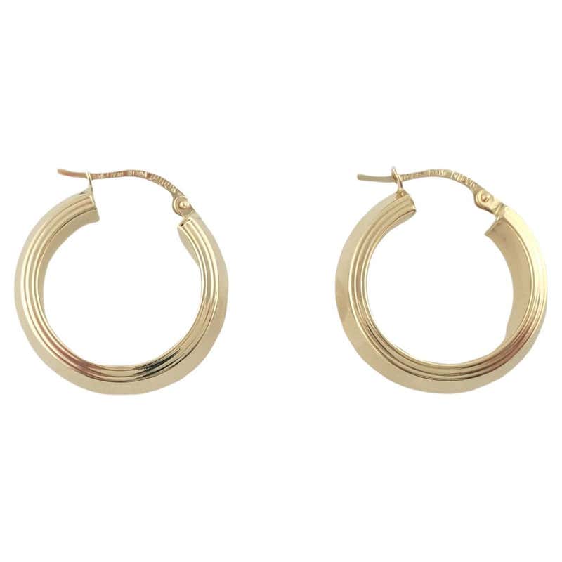 14k Gold: Flow Large Hoop Earrings Transitioning from Circle to Square ...