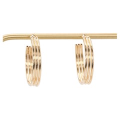 Orecchini a cerchio in oro giallo 14k