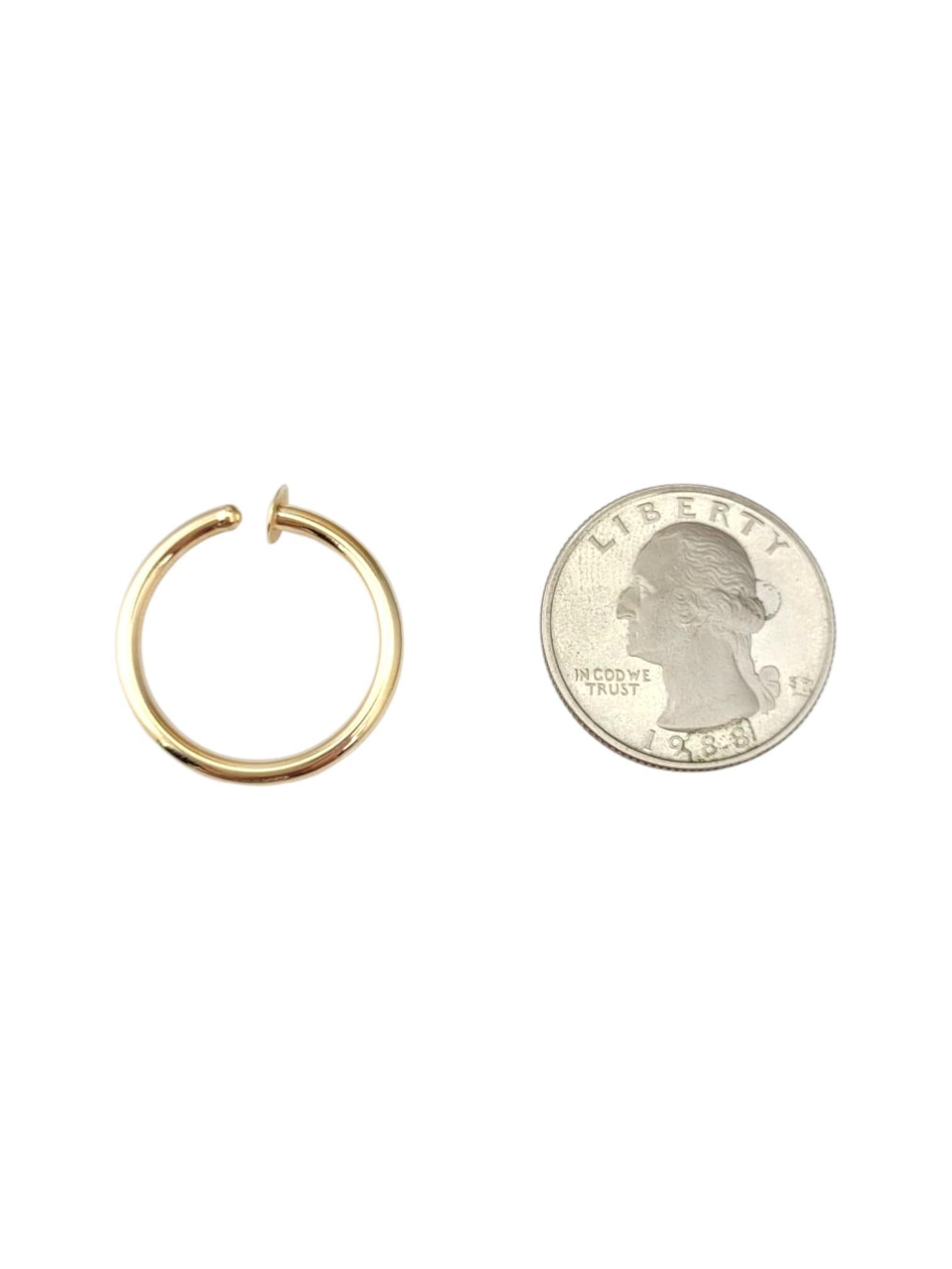 Women's 14K Yellow Gold Hoop Twist On Earrings #21754 For Sale