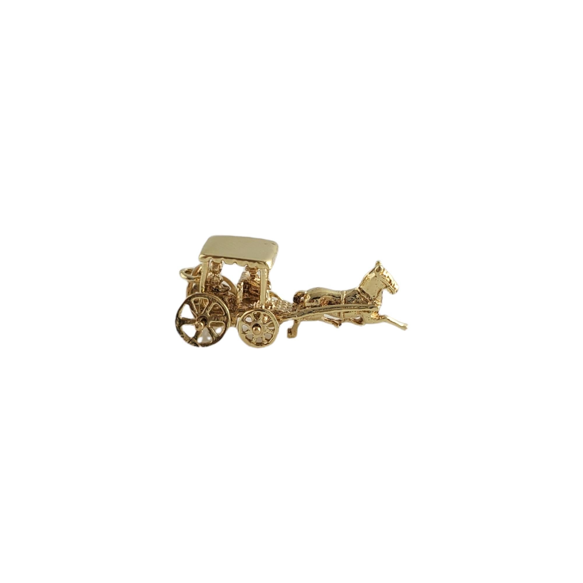 Women's 14K Yellow Gold Horse and Carriage Charm