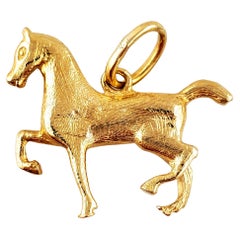 14K Yellow Gold Horse Charm