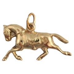14K Yellow Gold Horse Charm